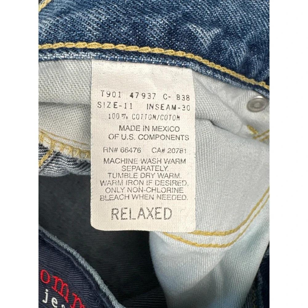 Tommy Hilfiger Tommy Jeans Relaxed Fit Straight Leg Denim Blue Mens 11/30 T901